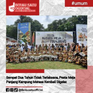 Sempat Dua Tahun Tidak Terlaksana, Pesta Meja Panjang Kampung Merasa Kembali Digelar