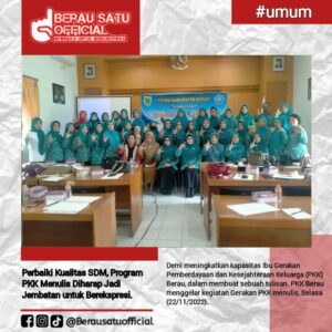 PERBAIKI KUALITAS SDM, PROGRAM PKK MENULIS DIHARAP JADI JEMBATAN UNTUK BEREKSPRESI