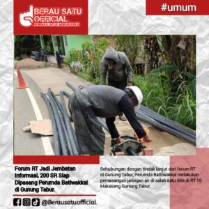 FORUM RT MENJADI JEMBATAN INFORMASI, 200 SR SIAP DIPASANG PERUMDA BATIWAKKAL