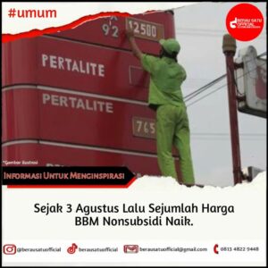 Sejak 3 Agustus Lalu Sejumlah Harga BBM Nonsubsidi Naik