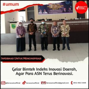 PEMKAB BERAU GELAR BIMTEK INDEKS INOVASI DAERAH AGAR PARA ASN TERUS BERINOVASI
