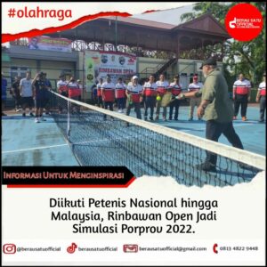 DIIKUTI PETENIS NASIONAL HINGGA MALAYSIA, RIMBAWAN OPEN JADI SIMULASI PORPROV 2022