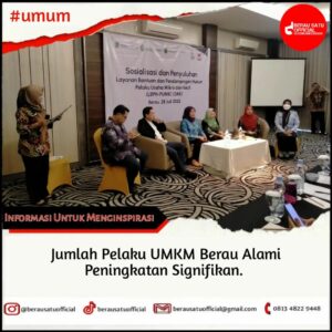 JUMLAH PELAKU UMKM BERAU NAIK SIGNIFIKAN