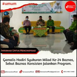 WAKIL BUPATI BERAU HADIRI SYUKURAN MILAD BAZNAS YANG KE-24