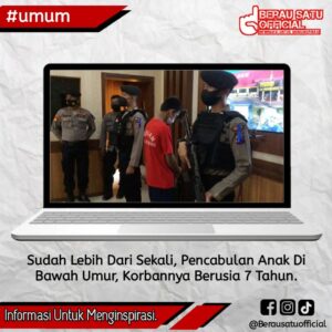 POLRES BERAU MENANGKAP PELAKU PENCABULAN ANAK DI BAWAH UMUR