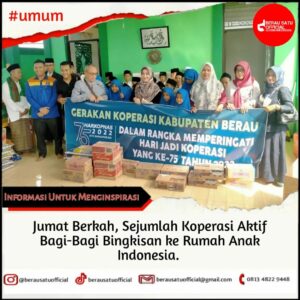 JUMAT BERKAH, SEJUMLAH KOPERASI AKTIF BAGI-BAGI BINGKISAN KE RUMAH ANAK INDONESIA