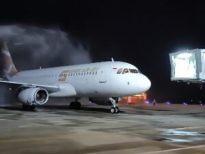 Super Air Jet Mendarat Perdana di Kalimarau