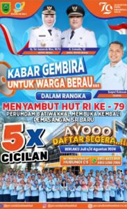 Sambut HUT RI Ke-78, Perumda Air Minum Batiwakkal Berau Buka Program Cicil SR Baru